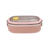 Caja de almuerzo de acero inoxidable de compartimento único trabajador de oficina con utensilios lunch box portátil Item Picture